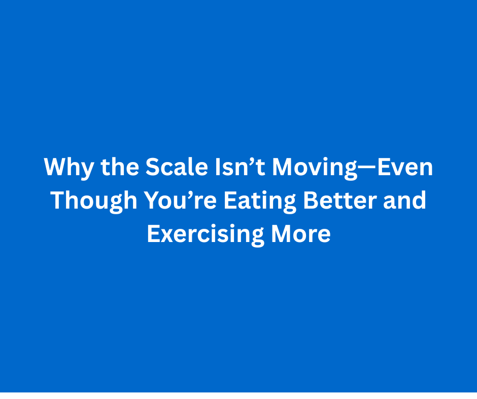 Man over 50 frustrated by scale not changing despite healthy eating and exercise.