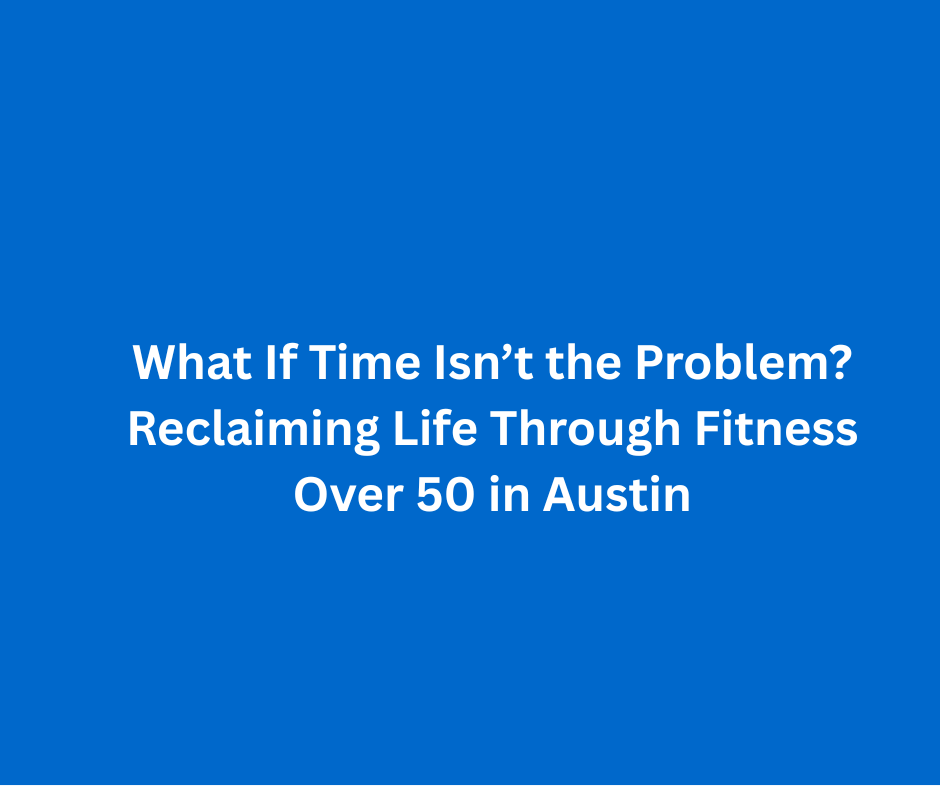 An adult over 50 engaging in a time-efficient workout session in Austin, symbolizing reclaiming life through fitness.